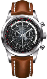 Breitling Watch Transocean Chronograph Unitime Steel Black AB0510U4/BE84/439X