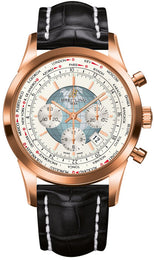 Breitling Watch Transocean Chronograph Unitime Polar White Red Gold RB0510U0/A733/760P