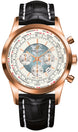 Breitling Watch Transocean Chronograph Unitime Polar White Red Gold RB0510U0/A733/760P