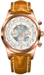 Breitling Watch Transocean Chronograph Unitime Polar White Red Gold RB0510U0/A733/896P