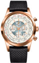 Breitling Watch Transocean Chronograph Unitime Polar White Red Gold RB0510U0/A733/256S