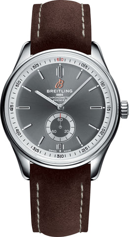 Breitling Watch Premier Automatic 40 Brown Nubuck Tang A37340351B1X2