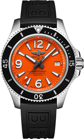 Breitling Watch Superocean Automatic 42 Orange Diver Pro III Tang Type A17366D71O1S1
