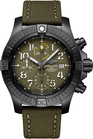 Breitling Watch Avenger Chronograph 45 Night Mission Khaki Green Tang Type V13317101L1X1