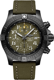 Breitling Watch Avenger Chronograph 45 Night Mission Khaki Green Folding Clasp V13317101L1X2