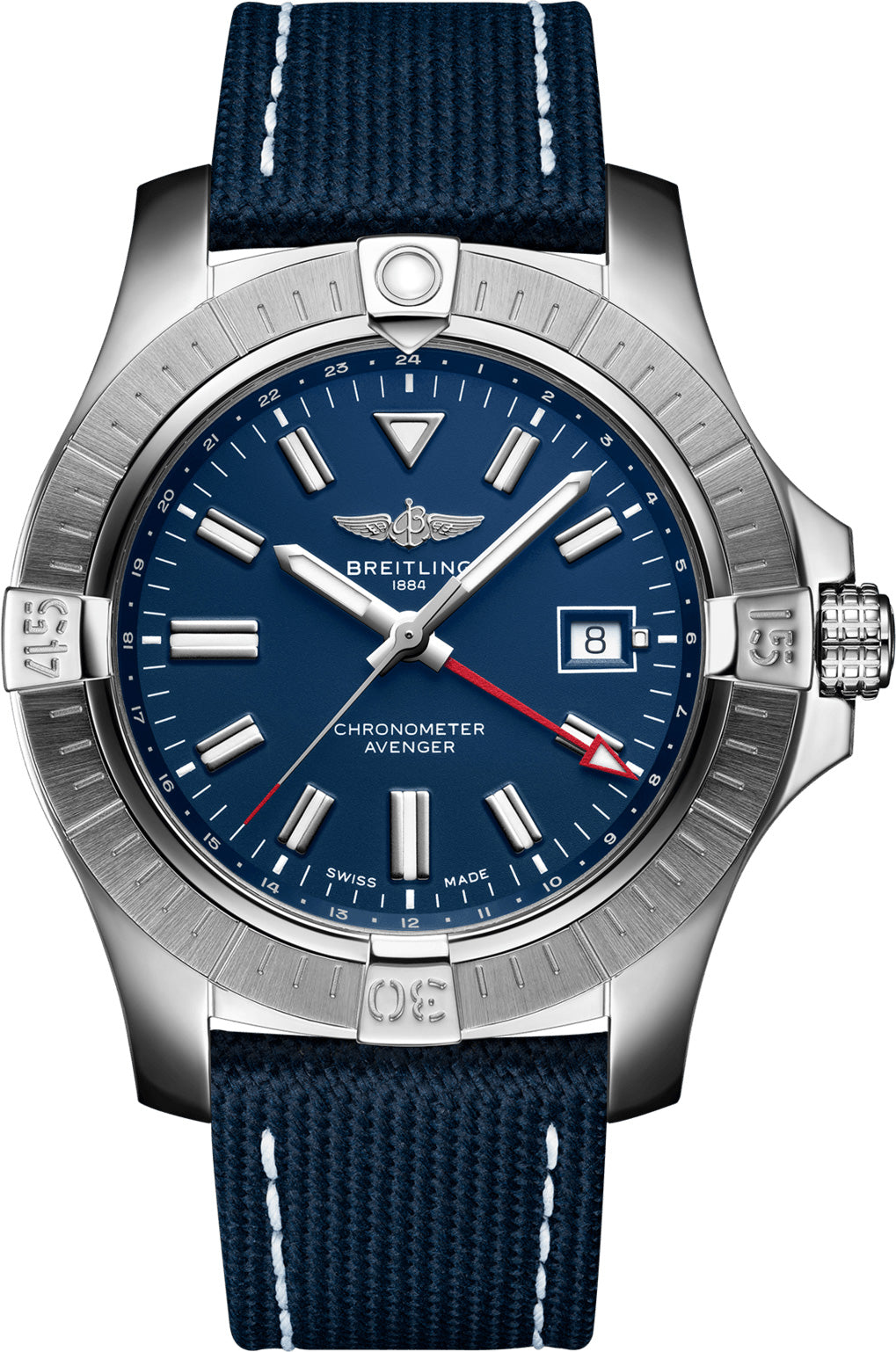 Breitling Avenger Automatic GMT 45 Leather Tang Type D