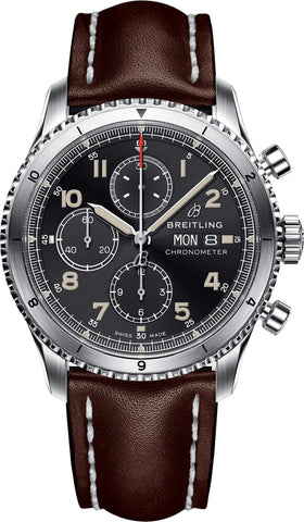 Breitling Watch Aviator 8 Chronograph 43 Leather Tang Type A13316101B1X3