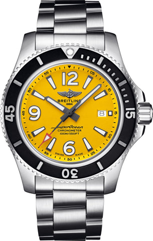 Breitling Watch Superocean Automatic 44 Yellow Steel Bracelet A17367021I1A1