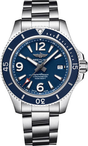 Breitling Watch Superocean Automatic 42 Blue Steel Bracelet A17366D81C1A1