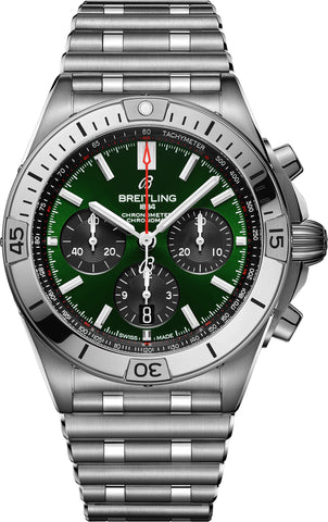Breitling Watch Chronomat B01 42 Bently Green Bracelet AB01343A1L1A1