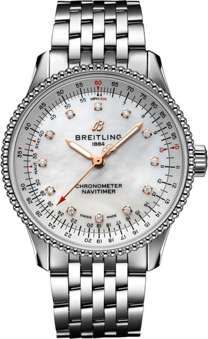 Breitling Watch Navitimer Automatic 35 Mother Of Pearl Diamonds A17395211A1A1