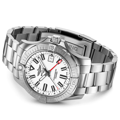 Breitling Watch Avenger Automatic GMT 43 White Bracelet D