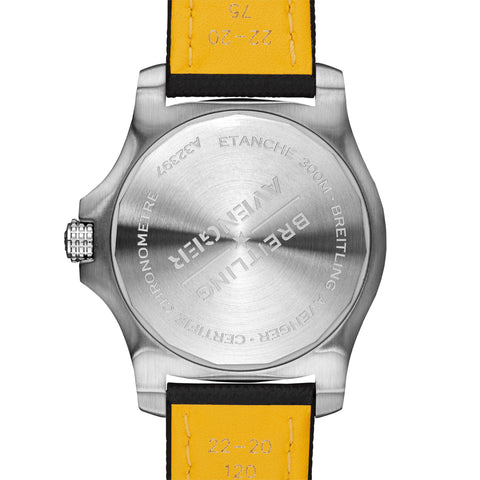 Breitling Watch Avenger Automatic GMT 43 White Leather Anthracite Folding Clasp