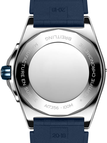 Breitling Super Chronomat Automatic 38 Iced Blue Rubber Watch