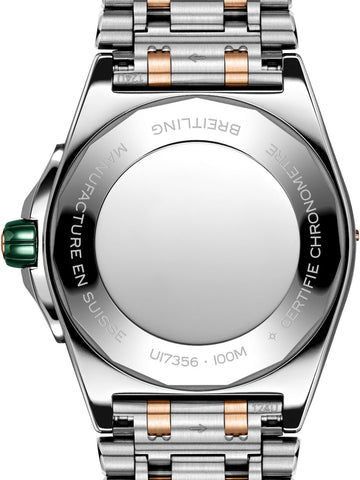 Breitling Super Chronomat Automatic 38 Mint Green Bracelet Watch