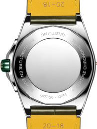 Breitling Super Chronomat Automatic 38 Mint Green Alligator Watch