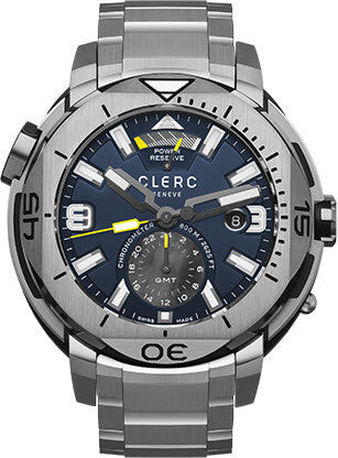 Clerc Watch Hydroscaph GMT Power Reserve GMT-1.B.4 Navy
