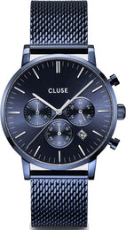 Cluse Watch Aravis Chrono Mesh Full Blue Mens CW21001