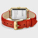 Cluse Fluette Leather Coral Lizard Gold