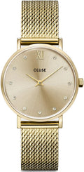 Cluse Watch Minuit Mesh Crystals Full Gold CW10204