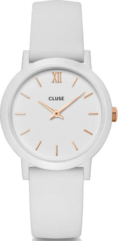Cluse Watch Minuit Nylon White Rose Gold CW11603