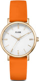 Cluse Watch Pavane Petite Silicone Orange Gold CW11402