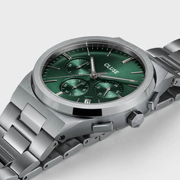 Cluse Watch Vigoureux Chrono Green Silver