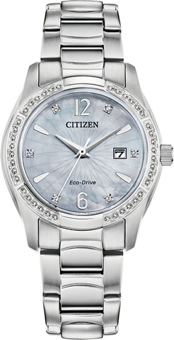 Citizen Watch Eco Drive Crystal Case Ladies EW2570-58N