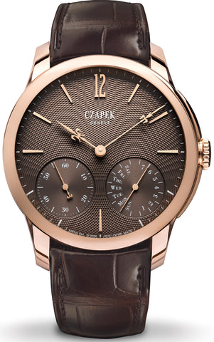 Czapek Watch Quai des Bergues Gold Guilloche Ricochet Gold Havana Brown Limited Edition
