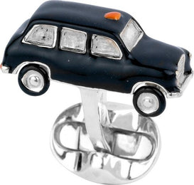 Deakin & Francis Cufflinks Sterling Silver Enamel Black Cab, C1645S2225_2.