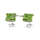 Deakin & Francis Cufflinks Sterling Silver Green Tank, C050008.