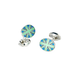 Deakin & Francis Cufflinks Sterling Silver Lime Green, Black And Blue Enamel Union Jack, L0732S642204.