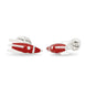 Deakin & Francis Cufflinks Sterling Silver Red Enamel Rocket, C2076S08_2.