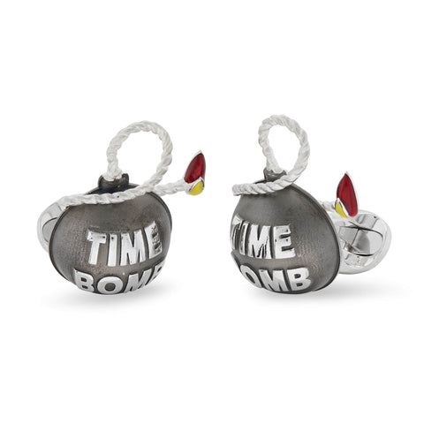 Deakin & Francis Cufflinks Sterling Silver Time Bomb, C50003_2.