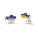 Deakin & Francis Cufflinks Sterling Silver Yellow And Blue Submarine, C50010S1158.