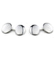 Deakin & Francis Cufflinks Sterling Silver Plain Domed Oval C0168I0001