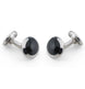 Deakin & Francis Cufflinks Sterling Silver Oval Handcut Onyx Inlay C0166X0004