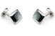 Deakin & Francis Cufflinks Sterling Silver Oblong Grey Mother of Pearl Inlay C0146X0002