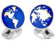 Deakin & Francis Cufflinks Sterling Silver Enamel World C1638S02