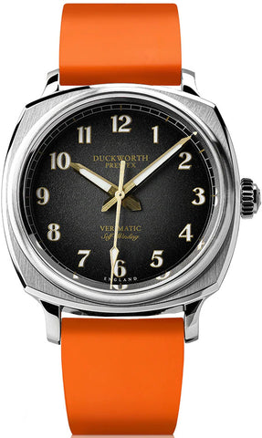 Duckworth Prestex Watch Verimatic Black Fume Orange Rubber Limited Edition D891-01-OR