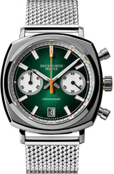 Duckworth Prestex Watch Chronograph 42 Green Sunburst Mesh Bracelet Limited Edition D550-04-ST