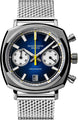 Duckworth Prestex Watch Chronograph 42 Blue Sunburst Mesh Bracelet Limited Edition D550-03-ST