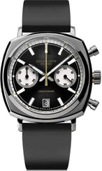 Duckworth Prestex Watch Chronograph 42 Black Sunburst Black Rubber Limited Edition D550-01-AR