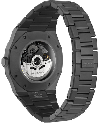 D1 Milano Watch Skeleton Sandblast Orange Bracelet D