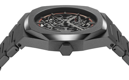 D1 Milano Watch Skeleton Sandblast Orange Bracelet D