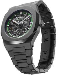 D1 Milano Watch Skeleton Sandblast Green Bracelet D