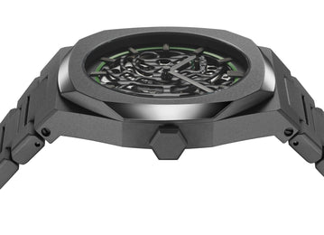 D1 Milano Watch Skeleton Sandblast Green Bracelet D