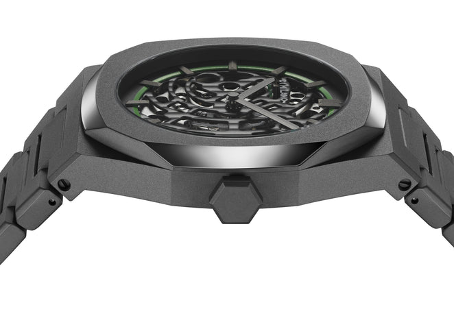 D1 Milano Watch Skeleton Sandblast Green Bracelet D