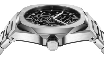 D1 Milano Skeleton Silver Watch