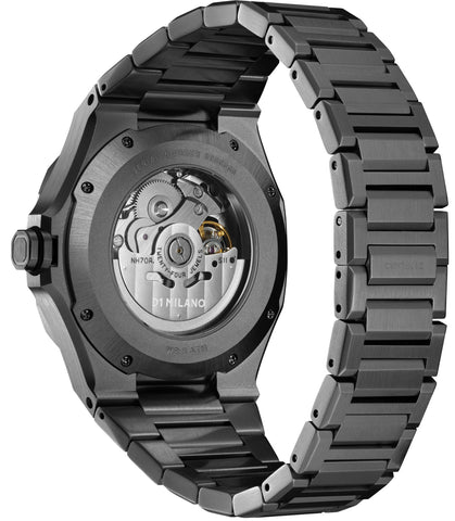 D1 Milano Skeleton Gun Metal Watch
